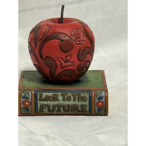 Jim Shore Look To The Future Red Teacher Apple On A Book Figurine 2011 School